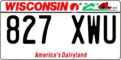 WI license plate 827XWU