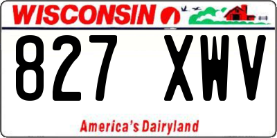 WI license plate 827XWV