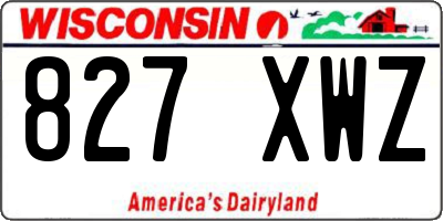 WI license plate 827XWZ