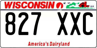WI license plate 827XXC