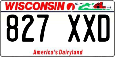 WI license plate 827XXD