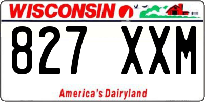 WI license plate 827XXM