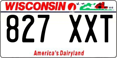 WI license plate 827XXT