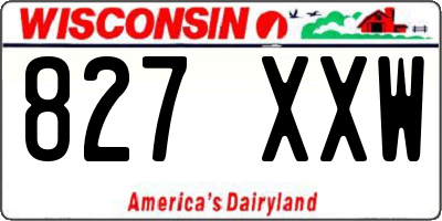 WI license plate 827XXW