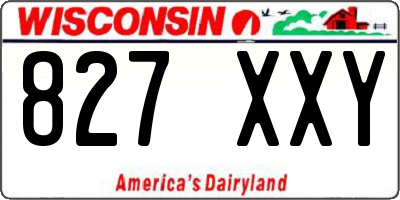 WI license plate 827XXY