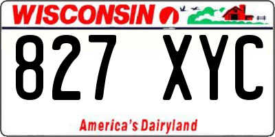 WI license plate 827XYC
