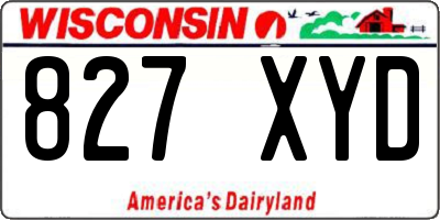 WI license plate 827XYD