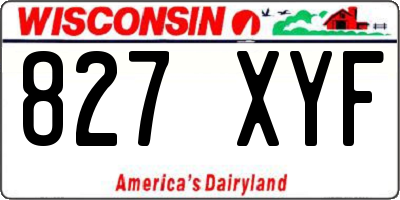 WI license plate 827XYF
