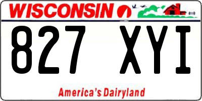 WI license plate 827XYI
