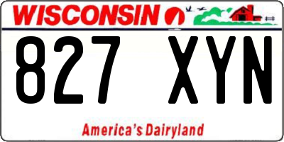 WI license plate 827XYN