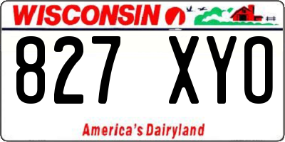 WI license plate 827XYO