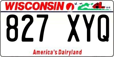 WI license plate 827XYQ