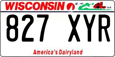 WI license plate 827XYR