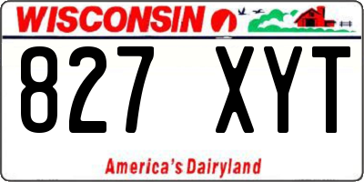 WI license plate 827XYT