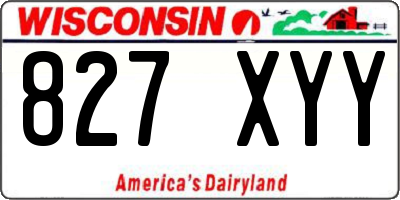 WI license plate 827XYY
