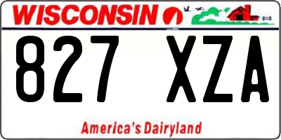 WI license plate 827XZA
