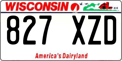 WI license plate 827XZD