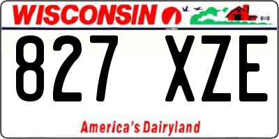 WI license plate 827XZE