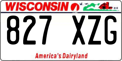 WI license plate 827XZG