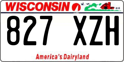 WI license plate 827XZH