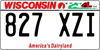 WI license plate 827XZI