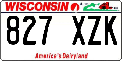WI license plate 827XZK