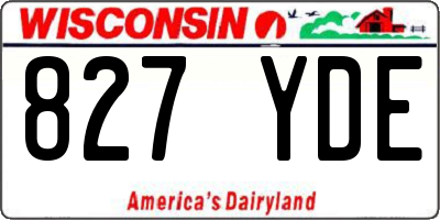 WI license plate 827YDE
