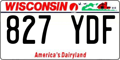 WI license plate 827YDF