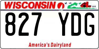 WI license plate 827YDG