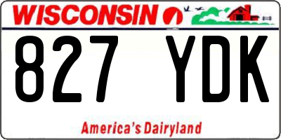 WI license plate 827YDK