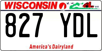 WI license plate 827YDL