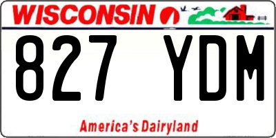 WI license plate 827YDM
