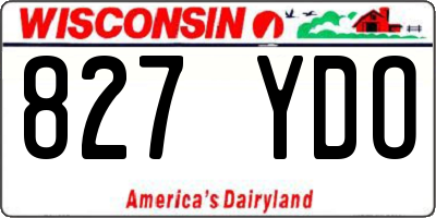 WI license plate 827YDO