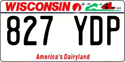 WI license plate 827YDP