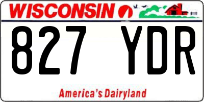 WI license plate 827YDR