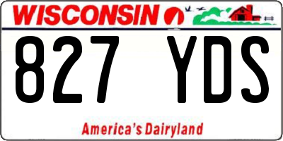 WI license plate 827YDS