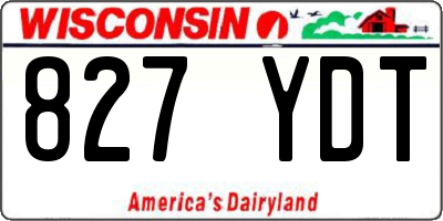 WI license plate 827YDT