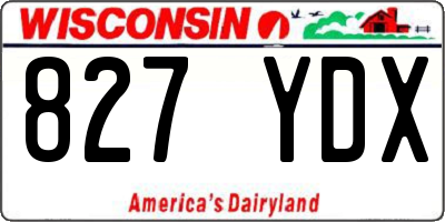 WI license plate 827YDX
