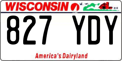 WI license plate 827YDY