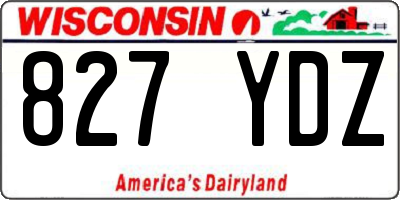 WI license plate 827YDZ