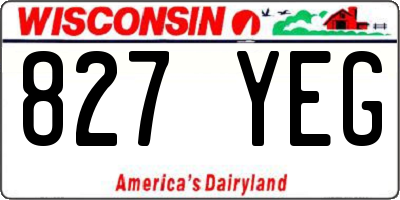 WI license plate 827YEG