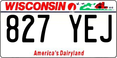 WI license plate 827YEJ