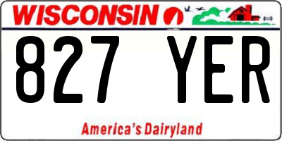 WI license plate 827YER