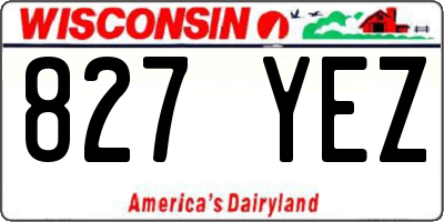 WI license plate 827YEZ