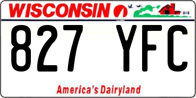 WI license plate 827YFC