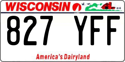 WI license plate 827YFF