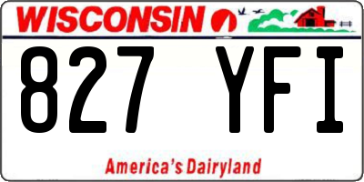 WI license plate 827YFI