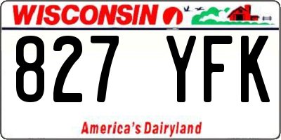 WI license plate 827YFK