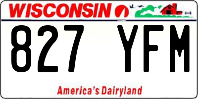 WI license plate 827YFM