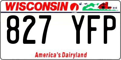 WI license plate 827YFP